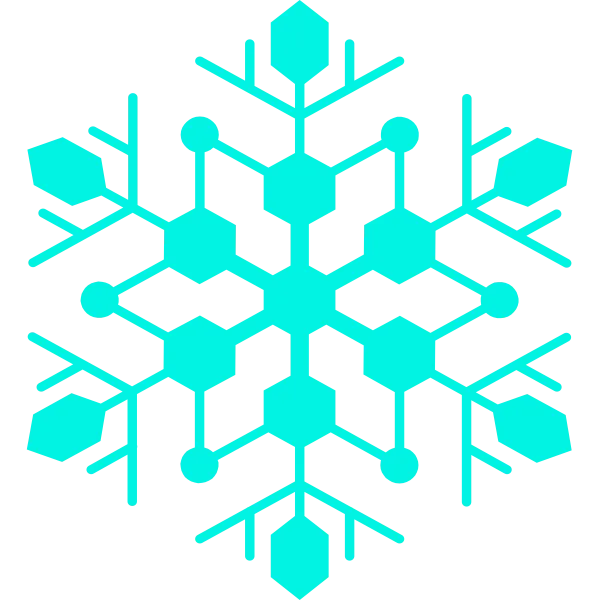 六角形の、雪の結晶(雪片)を模した図柄です。水色(神水色)の花紋様です。